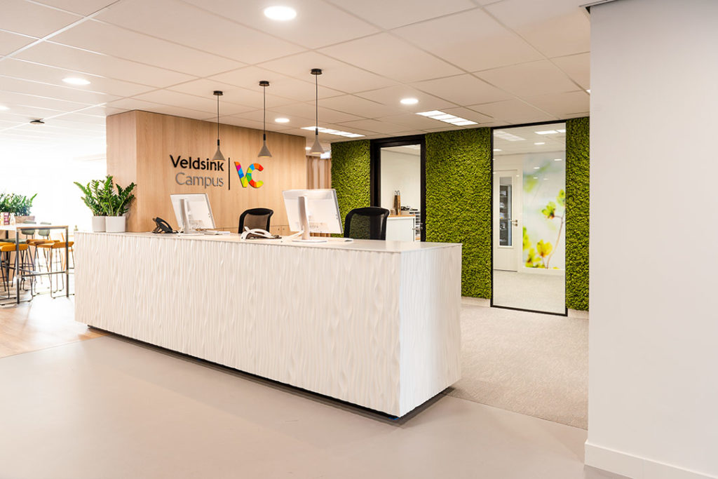 Balie Veldsink Campus natuurwand