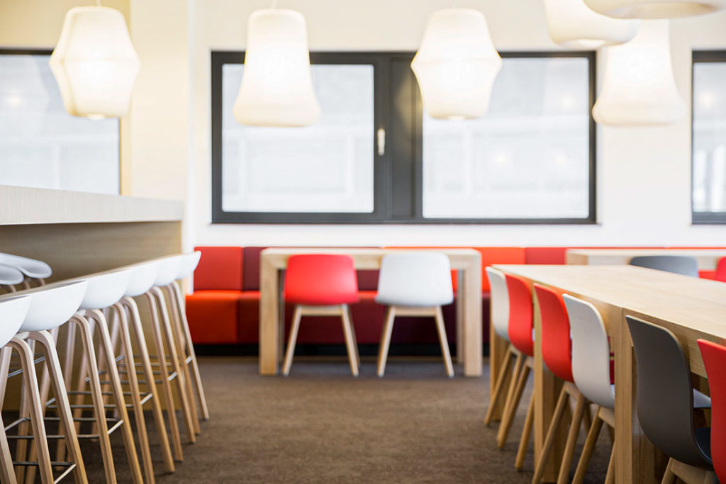 Kantine rood zwart wit