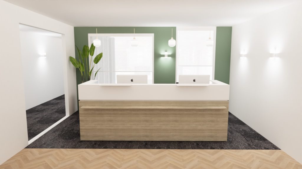 Receptie 2 groen hout wit